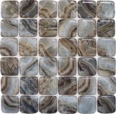 Glass Square Grey Beige Mix Marble Pattern Mix Mosaic | Gemini Tile and Marble