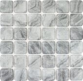 Glass Square Light Grey Marble Pattern Mix Mosaic | Gemini Tile and Marble