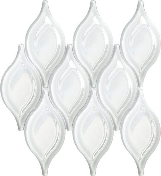 Glass "Tears" White Mosaic