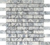 Grey Mix Pattern Deco Brick Matte Glazed Porcelain 1"x3" Mosaic | Gemini Tile and Marble