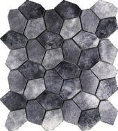 Hexagon Aluminum Mix Grey 11.4"x12.2" | Gemini Tile and Marble