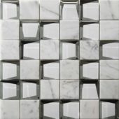Marble & Glass 2"x2" White Mix Mosaic | Gemini Tile and Marble