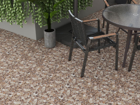 Mini Opus Matte Beige Brown Marble Stone Interlocking | Gemini Tile and Marble