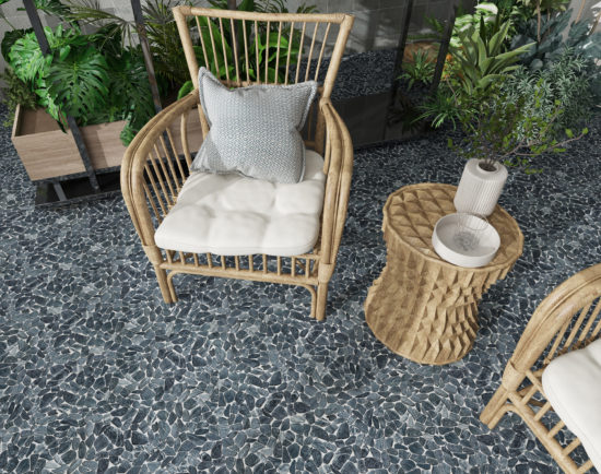 Mini Opus Matte Grey Mix Marble Stone Interlocking | Gemini Tile and Marble