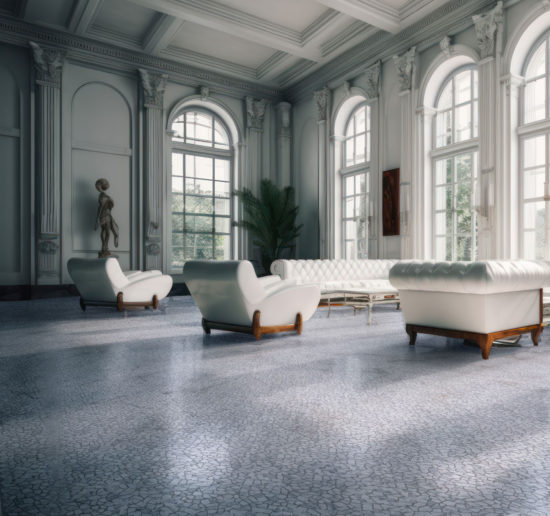 Mini Opus Matte White Grey Marble Stone Interlocking | Gemini Tile and Marble