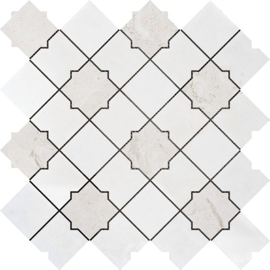 Star & Square White & Beige Mix Marble