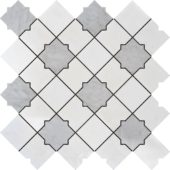 Star & Square White & Grey Mix Marble | Gemini Tile and Marble