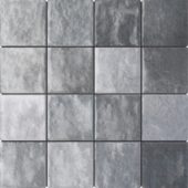 Zellige Glazed Ceramic Grey Mix 3"x3" | Gemini Tile and Marble