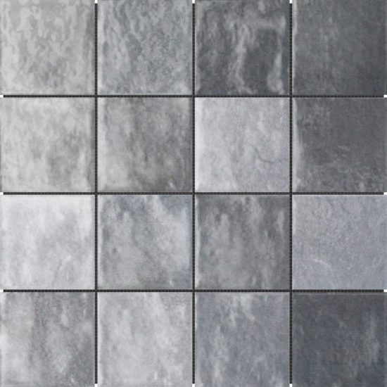 Zellige Glazed Ceramic Grey Mix 3"x3"