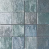 Zellige Glazed Ceramic Soft Blue Mix 3"x3" Mosaic | Gemini Tile and Marble