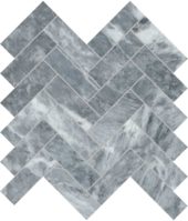 Aqua Intenso 1.25x4 Herringbone Mosaic | Gemini Tile and Marble