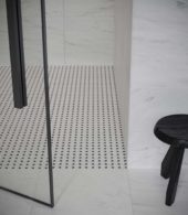 Bianco Venatino Basketweave Honed Mosaic | Gemini Tile and Marble