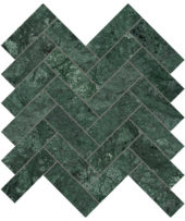 Diosa Verde 1.25x4 Herringbone Mosaic | Gemini Tile and Marble