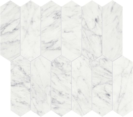 Eterna Bianco 2x6 Picket Mosaic | Gemini Tile and Marble