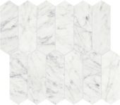 Eterna Bianco 2x6 Polished Picket Mosaic | Gemini Tile and Marble