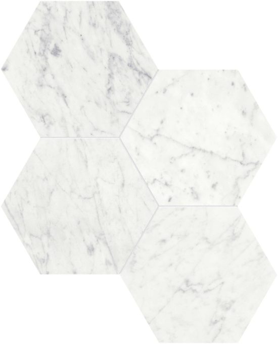 Eterna Bianco 6 Honed Hexagon Mosaic | Gemini Tile and Marble