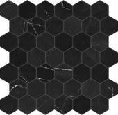 Galaxia Nero 2 Hexagon Mosaic | Gemini Tile and Marble