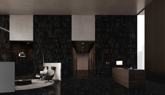 Galaxia Nero 2x6 Picket Mosaic | Gemini Tile and Marble
