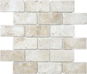 Ivory 2x4 Brick Mosaic | Gemini Tile and Marble