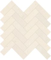 Serene Ivory 1.25x4 Herringbone Mosaic | Gemini Tile and Marble