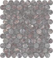 Sereno Burgundy 1.25 Penny Round Mosaic | Gemini Tile and Marble