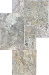 Silver Ash Cobble Pattern Set | Gemini Tile and Marble