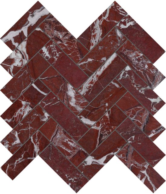 Tuscano Rosso 1.25×4 Herringbone Mosaic