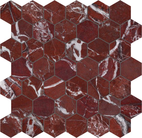 Tuscano Rosso 2 Hexagon Mosaic