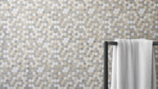 Utopio 1.25 Penny Round Dune Mosaic | Gemini Tile and Marble