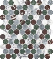 Utopio 1.25 Penny Round Tropic Mosaic | Gemini Tile and Marble