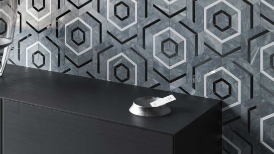 Utopio Hexo Monochromo Mosaic | Gemini Tile and Marble