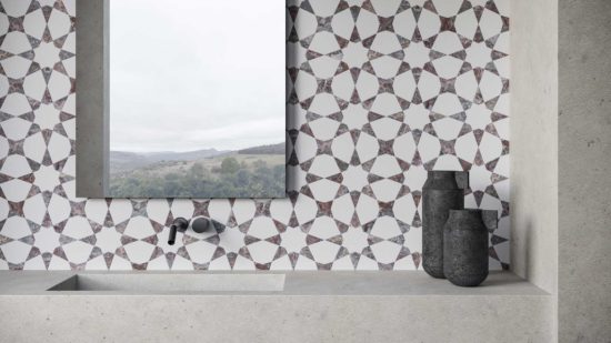 Utopio Stellar Burgundy Mosaic | Gemini Tile and Marble