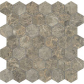 Velutto Ash 2 Hexagon Mosaic | Gemini Tile and Marble
