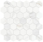 Royal Stoneworks 2" Crown Calacatta Hex | Gemini Tile and Marble