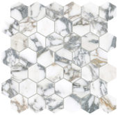 Royal Stoneworks 2" Italian Arabescato Hex | Gemini Tile and Marble