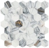Royal Stoneworks 2" Regal White Vein Hex | Gemini Tile and Marble