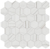 Royal Stoneworks 2" Tuscan White Vein Hex | Gemini Tile and Marble