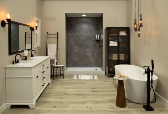 Cracked Slate Gloss Shower Wall Kit 30x60x94 | Gemini Tile and Marble