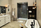 Cracked Slate Gloss Shower Wall Kit 32x60x94 | Gemini Tile and Marble