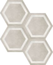 Form 7" Hexagon Frame Sand | Gemini Tile and Marble