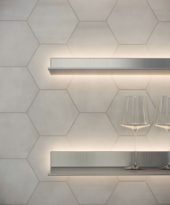 Form 7" Hexagon Ice | Gemini Tile and Marble