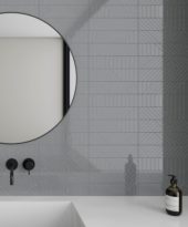 Geometra 3x12 Charcoal Maze | Gemini Tile and Marble