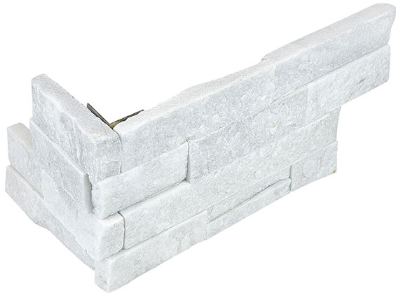 Ledger Stone 6x18 Glacier Assembled Corner | Gemini Tile and Marble