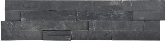 Ledger Stone 6x24 Carbon Split Face Corner | Gemini Tile and Marble