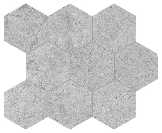 Lithoform 4" Hex Crosscut Twilight | Gemini Tile and Marble