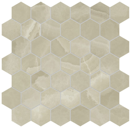 Lustra 2" Hex Onyx Hazel Honed | Gemini Tile and Marble