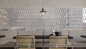 Obsidian Silver Beveled Hexagon Mosaic | Gemini Tile and Marble