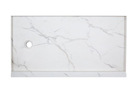 Shower Pan 30x60 Bianco Marble | Gemini Tile and Marble