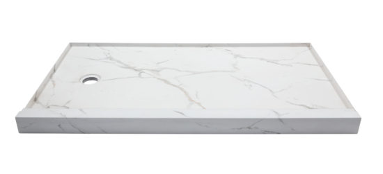Shower Pan 36x60 Bianco Marble | Gemini Tile and Marble