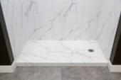 Shower Pan 36x60 Bianco Marble | Gemini Tile and Marble